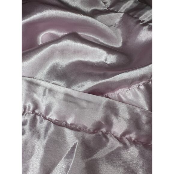 Carters Soft Pink Baby Blanket Satin Backing & Trim White Flowers 30x40 Rare - Picture 8 of 9